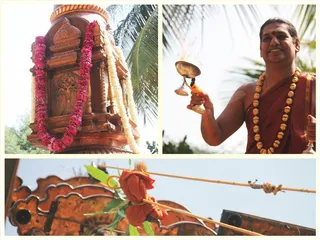 Dwajarohanam (Swamiji hoisted nithyotsava flag as Nithyanandeswara Brahmotsavam Completed Yesterday)