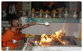 Homa in Nithyanandeswara Temple