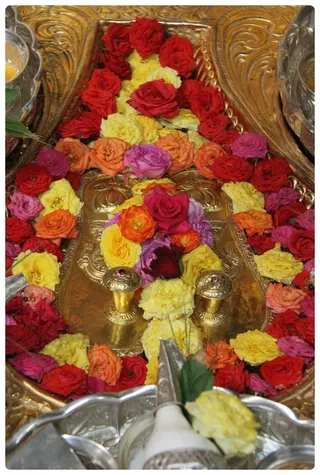 Morning Paduka Puja in Progress.