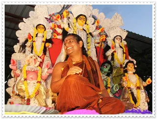 Procession for Devi Visarjan