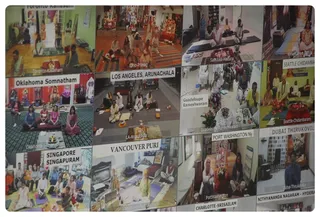 Devotees attending Satsang in 2 way Video Conferencing
