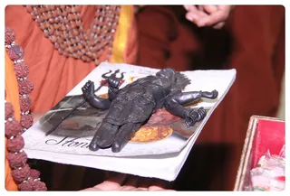 Gurukul Student Making beautiful Kala Bhairava Deity Out of Clay