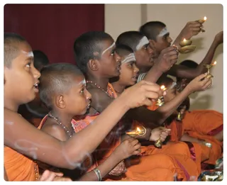 Arathi to Master During Paduka Puja