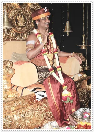 On the auspicious day of Karthigai Deepam, devotees offer pada puja - sacred offering to the lotus feet of Swamiji