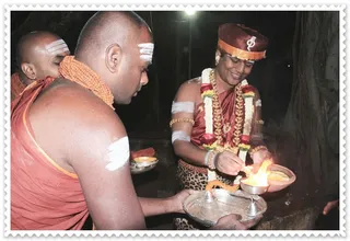 Deepam at the sacred banyan tree