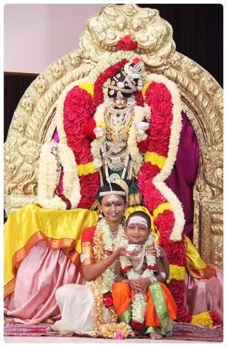 Todays Leela of Devi feeding Tirujnanasambandhar with Her breast milk.