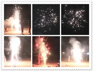 Fire crackers to conclude the deepam festival! Fire crackers mark the celebration of the birth of enlightenment after dispelling the darkness called ignorance