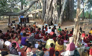 Paduka Puja Under the Banyan tree
