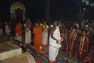 Arathi At the Starting of Padapuja