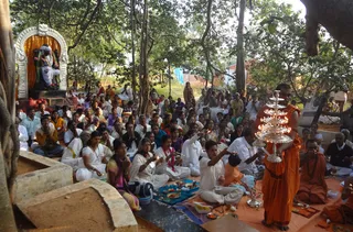 Arathi During Padapuja