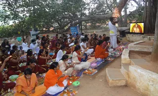Arathi During Paduka Puja