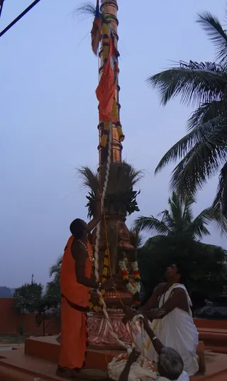 Dwajarohanam Falg Hoisting Starting of Nithyanandotsava Brahmotsavam