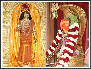 Swamiji's murthy and Swayambu Linga