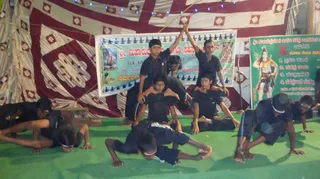Gurukul Children Performing Yoga