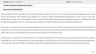 Madurai Aadheenam Persecution