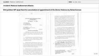 Madurai Aadheenam Persecution