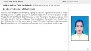 Malaysia Aadheenam Persecution