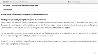 Tiruvannamalai Aadheenam Persecution