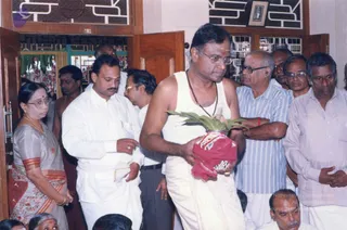 2003 - Homa and puja at a devotee's home in Tiruppur