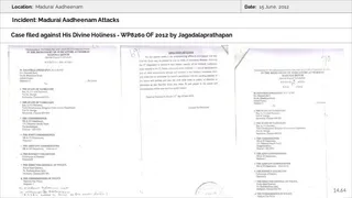 Madurai Aadheenam Persecution