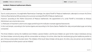 Madurai Aadheenam Persecution