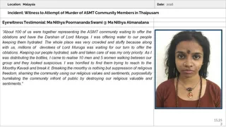 Malaysia Aadheenam Persecution