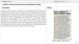 Malaysia Aadheenam Persecution