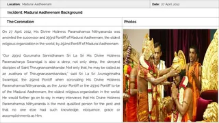 Madurai Aadheenam Persecution