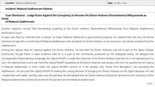 Madurai Aadheenam Persecution