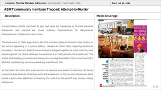 Thondai Mandala Aadheenam Persecution