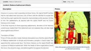 Madurai Aadheenam Persecution
