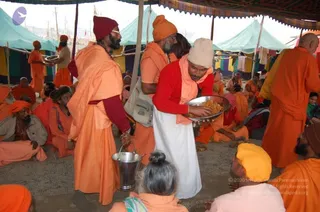 Annadhan during Allahabad Kumbhamela 2013