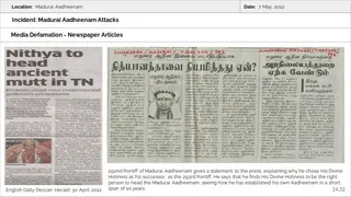 Madurai Aadheenam Persecution