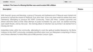 Malaysia Aadheenam Persecution
