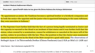 Madurai Aadheenam Persecution