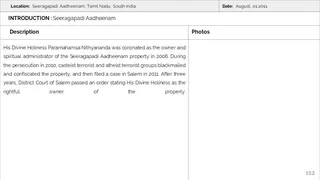 Seeragapadi Aadheenam Persecution