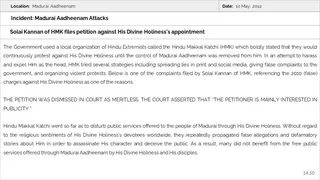 Madurai Aadheenam Persecution