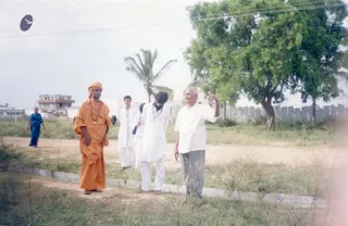 August 16 2002 - First Pada Puja offering to The SPH in Bengaluru