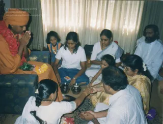 November 20 2002 - Blessing citizens in Coorg Estate