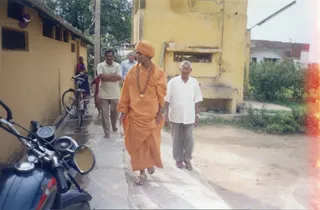 August 16 2002 - First Pada Puja offering to The SPH in Bengaluru