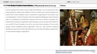 Madurai Aadheenam Persecution