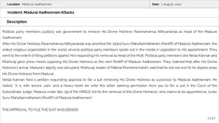 Madurai Aadheenam Persecution