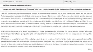 Madurai Aadheenam Persecution