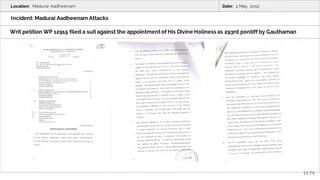 Madurai Aadheenam Persecution