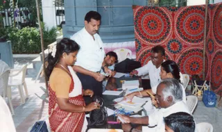 2004-Kanchipuram-House-Visit-And-Paada-Pooja
